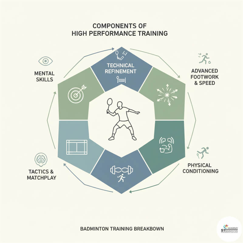 Certified Malaysian coach correcting advanced badminton footwork in Kuala Lumpur