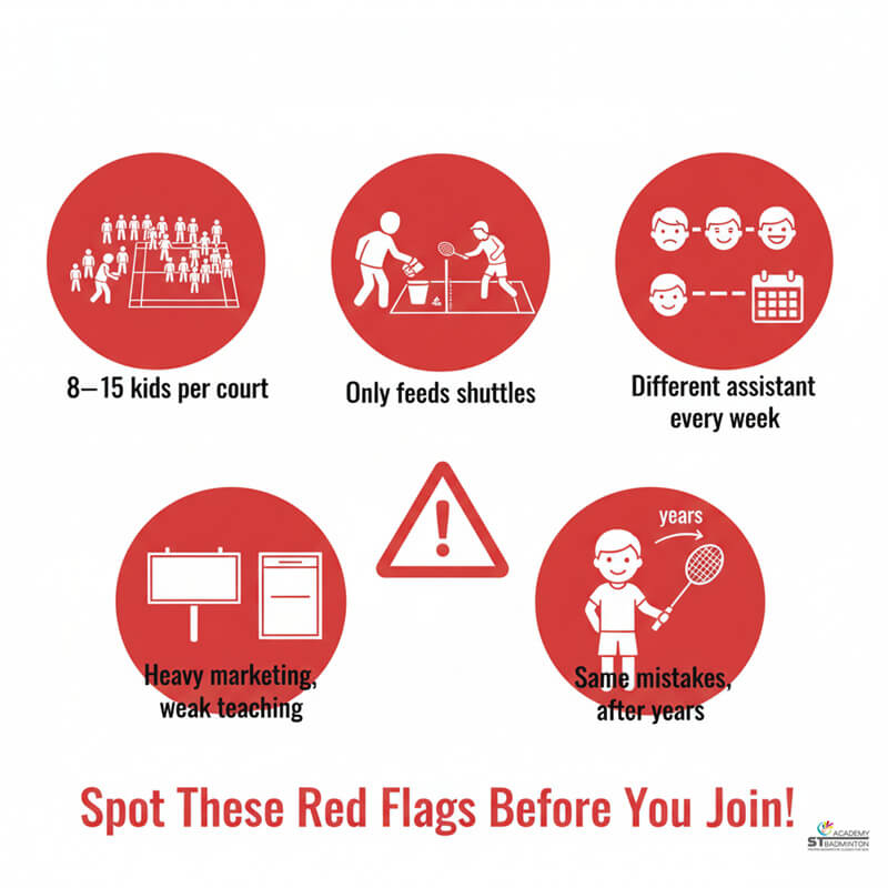 โค้ชแบดมินตันที่ได้รับการรับรองกำลังวางแผนการฝึกที่มีโครงสร้างสำหรับเด็กในมาเลเซีย