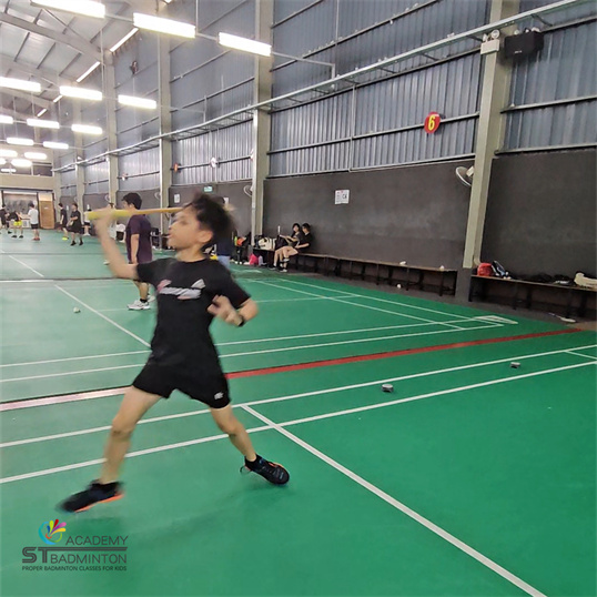 Young players improving badminton footwork in Setapak Gombak KL