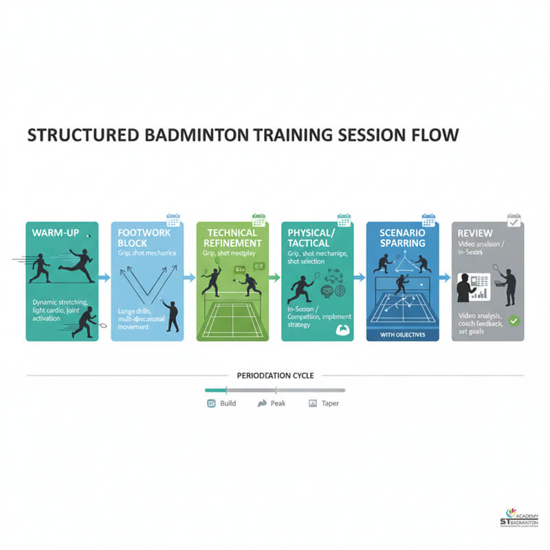 Intensive tactical sparring during high performance badminton training in Kuala Lumpur