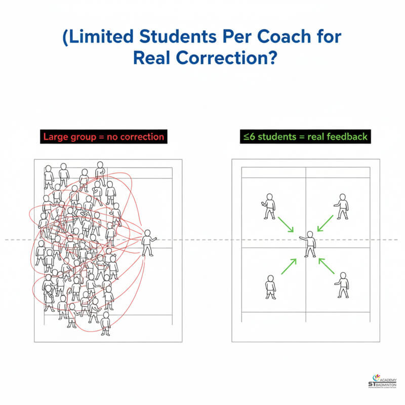 International juniors following structured badminton drills in Kuala Lumpur