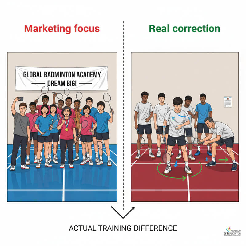 International students learning badminton under Malaysian coaching logic in Kuala Lumpur