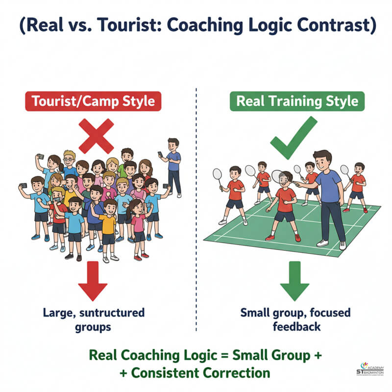 Overseas juniors learning proper badminton basics at Malaysian academy Setapak