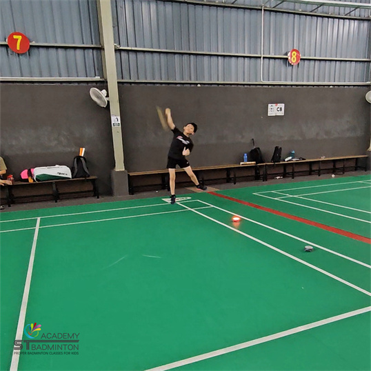 Small group badminton training for children at Lavana Sports Centre Setapak