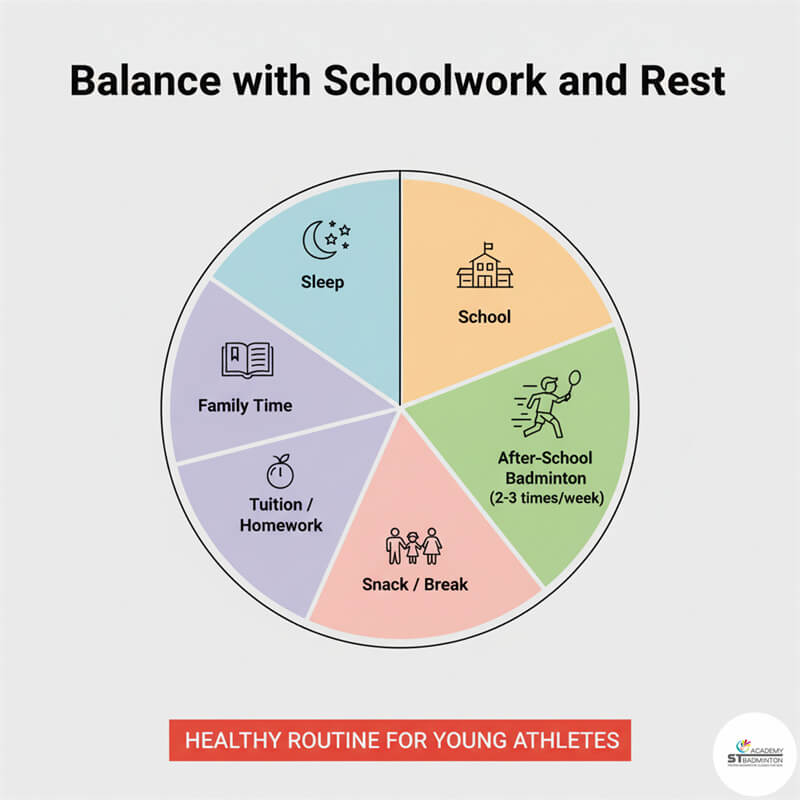 Certified coach guiding kids in after school badminton programme Setapak Kuala Lumpur