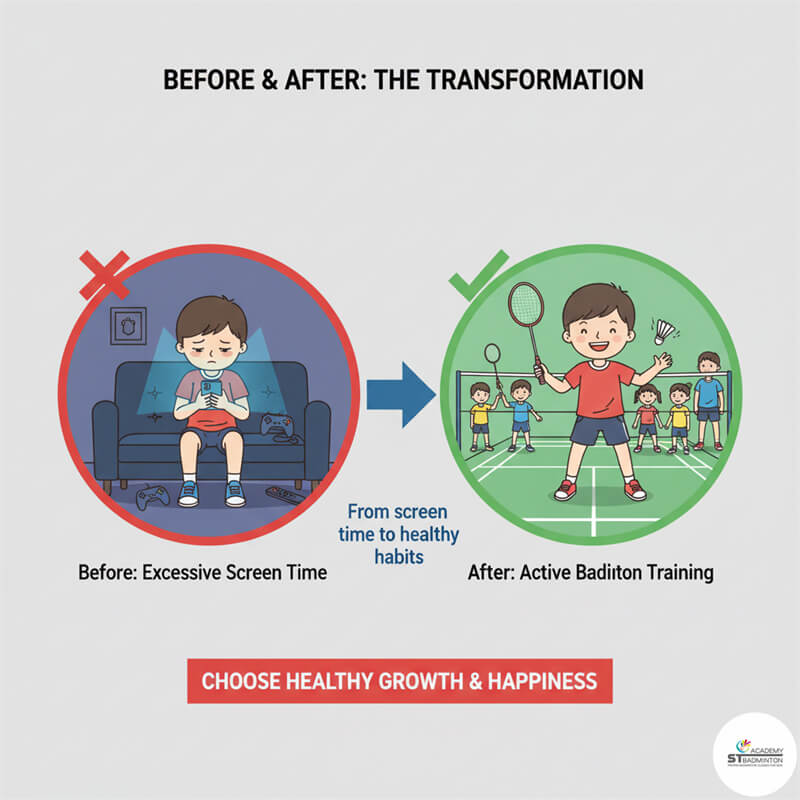 Certified coach teaching children in after school badminton programme near Wangsa Maju