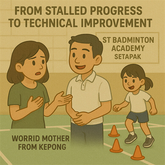 Certified kids badminton coach giving training near Kepong