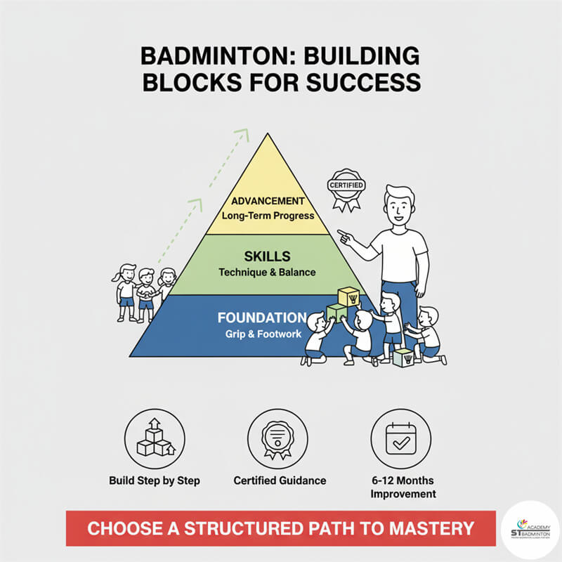 말레이시아의 숙련된 배드민턴 코치에게 체계적인 풋워크를 배우는 아이들 | Sentul 배드민턴 기술
