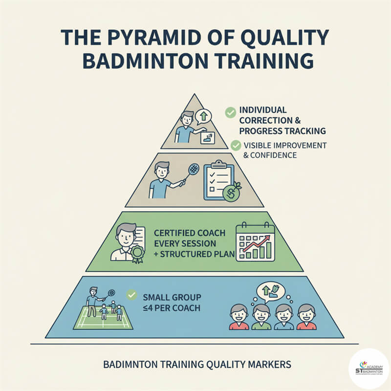 Children practising structured drills at badminton training near Kepong and Selayang