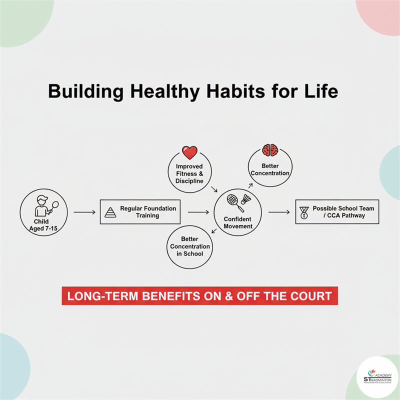 Children showing progress after regular after school badminton training in Setapak KL