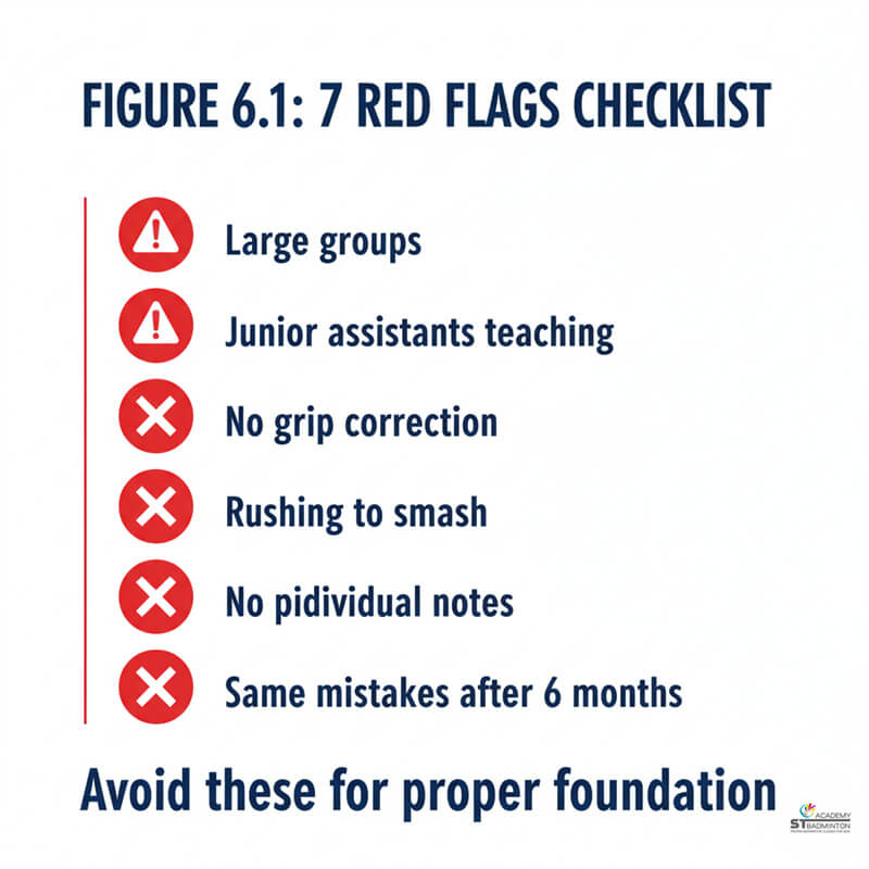 Happy beginner learning basic badminton strokes in small group class Kuala Lumpur