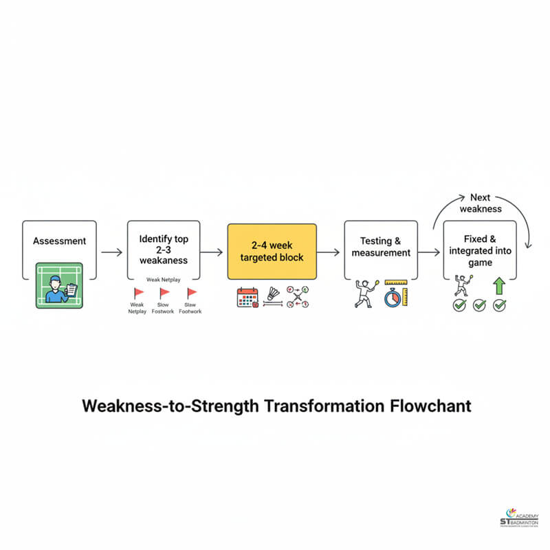 Intermediate badminton matchplay with tactical objectives near Gombak Kuala Lumpur