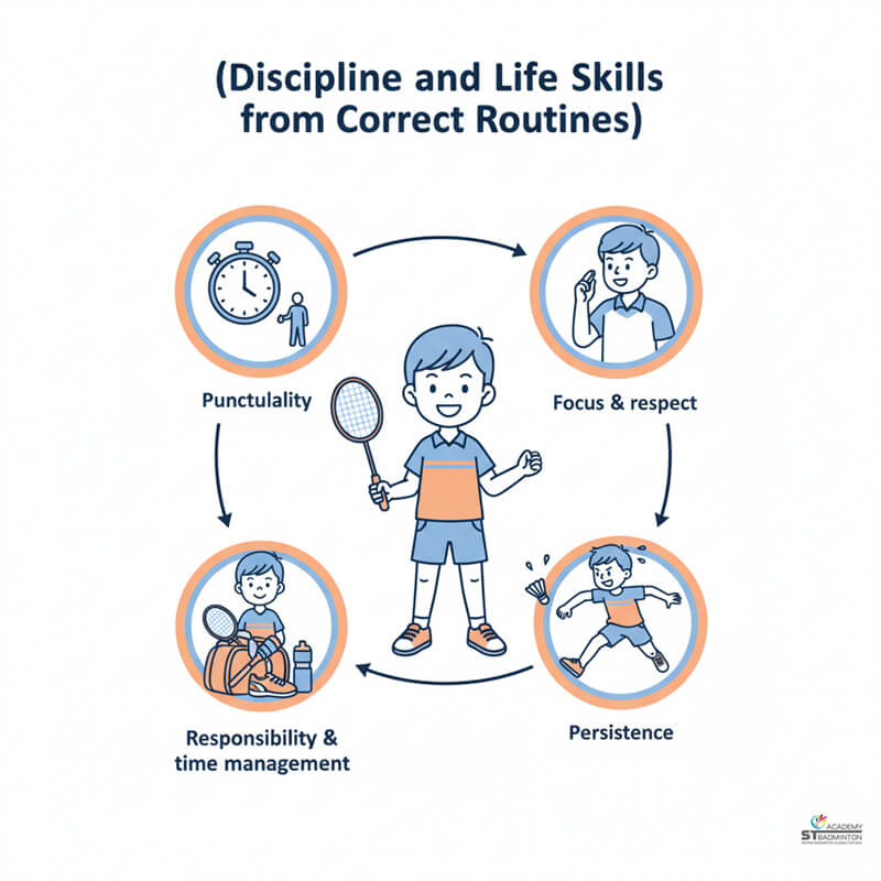 Kids badminton coaching with certified coach and systematic skill development in Kuala Lumpur Malaysia