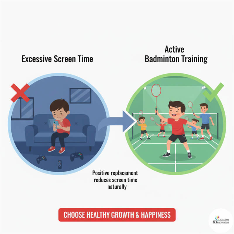 Primary school children learning basic badminton footwork after school in Kuala Lumpur Malaysia