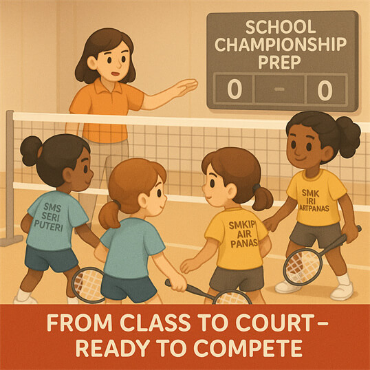 Safe badminton training for girls near Kuen Cheng High School