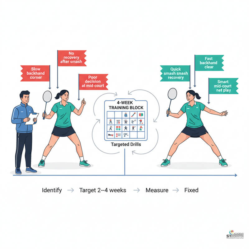 School team badminton training with systematic progression in Setapak Kuala Lumpur