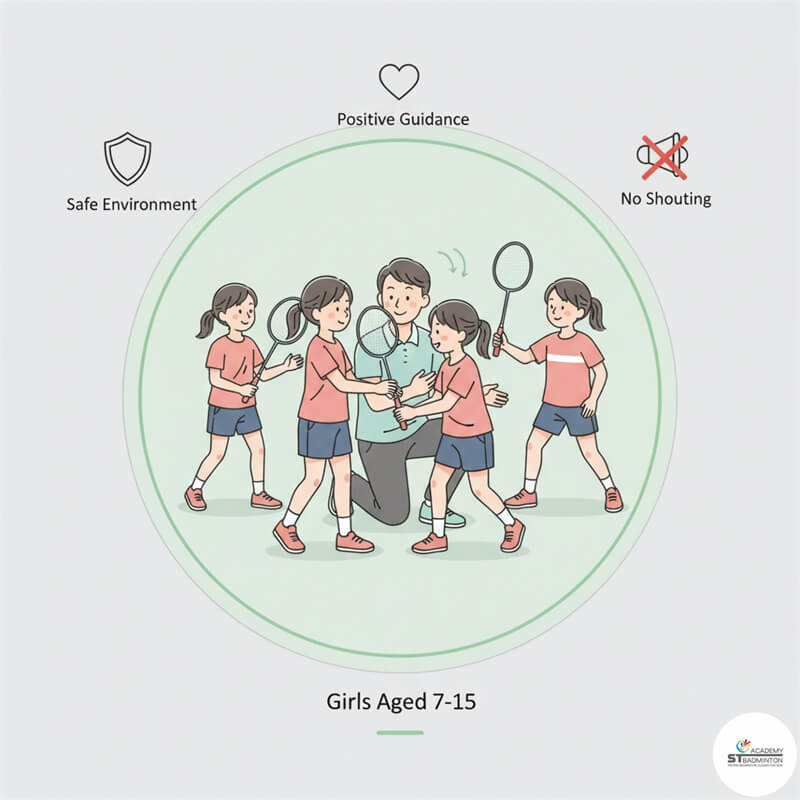 Bé gái thích thú với các trò chơi di chuyển cơ bản trong lớp cầu lông an toàn tại Kuala Lumpur | Tập luyện nhanh nhẹn