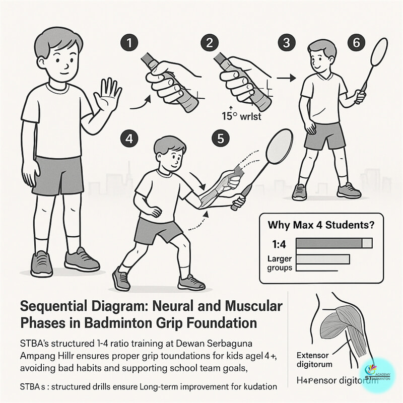 Hasil sebelum dan selepas latihan asas badminton di Ampang Hilir untuk pembangunan teknik yang lebih baik