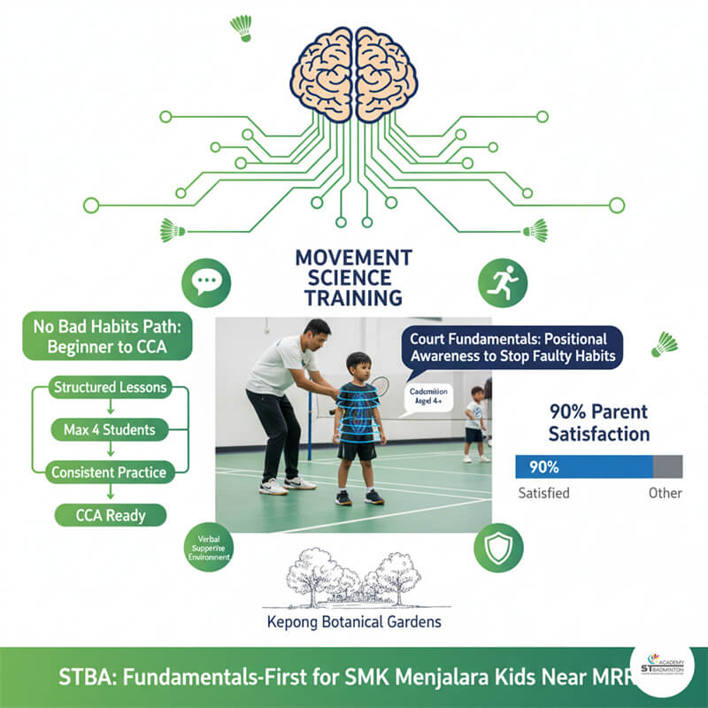 Bandar Menjalaraでの専門的なフットワークとバドミントン技術トレーニング