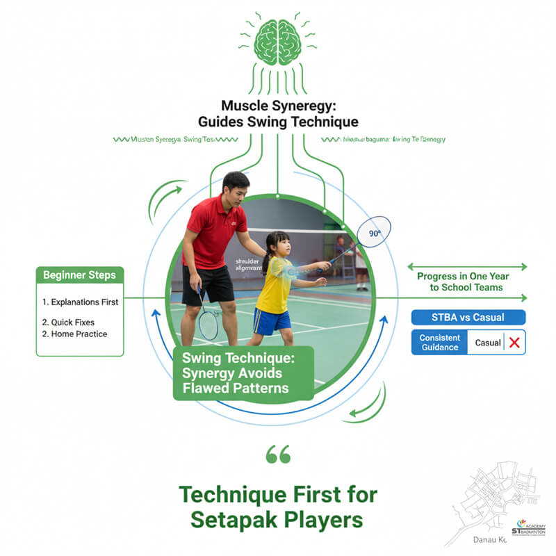 การฝึกฟุตเวิร์กและเทคนิคแบดมินตันระดับมืออาชีพใกล้ Setapak Central Mall ที่ผู้ปกครองจากย่าน Danau Kota ไว้วางใจ