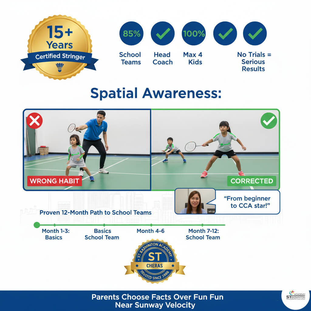 Arena Sukan Kuala Lumpur 아동을 위한 체계적인 배드민턴 훈련 | 기초 풋워크