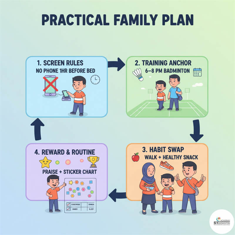 一份为马来西亚儿童减少屏幕时间的实用计划清单 | 吉隆坡 羽毛球教练