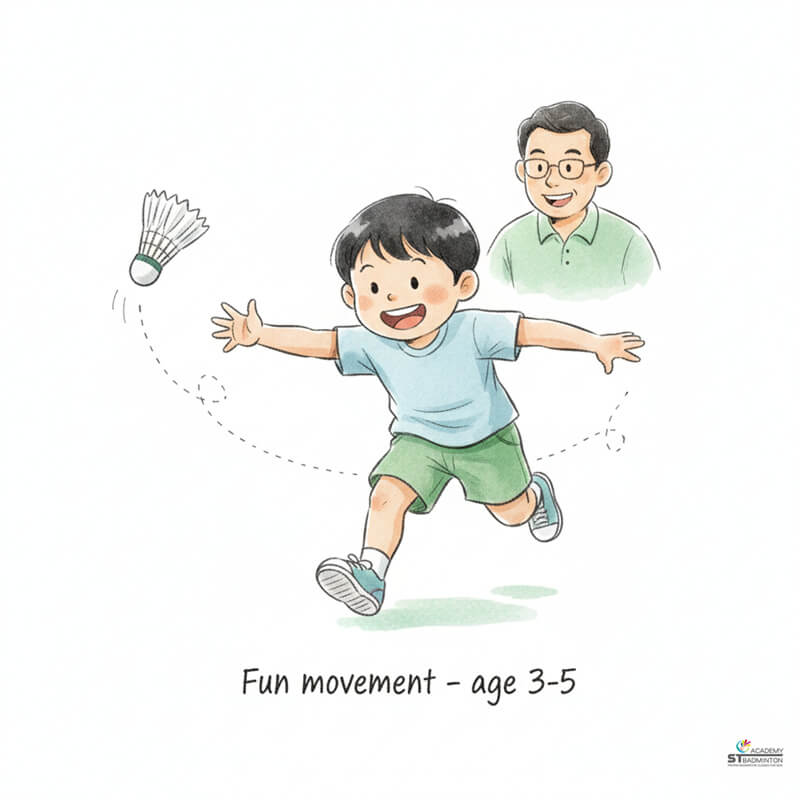 一名幼儿在马来西亚的小组羽毛球课上获得个人关注 | 儿童羽毛球训练