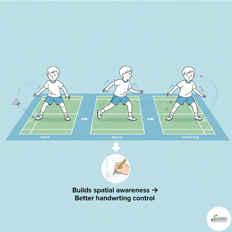 一名幼儿在 Kuala Lumpur 儿童羽毛球课上学习移动，这是屏幕时间的健康替代选择 | 马来西亚 步法基础
