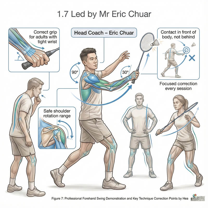 Adult badminton coaching class in Air Panas KL