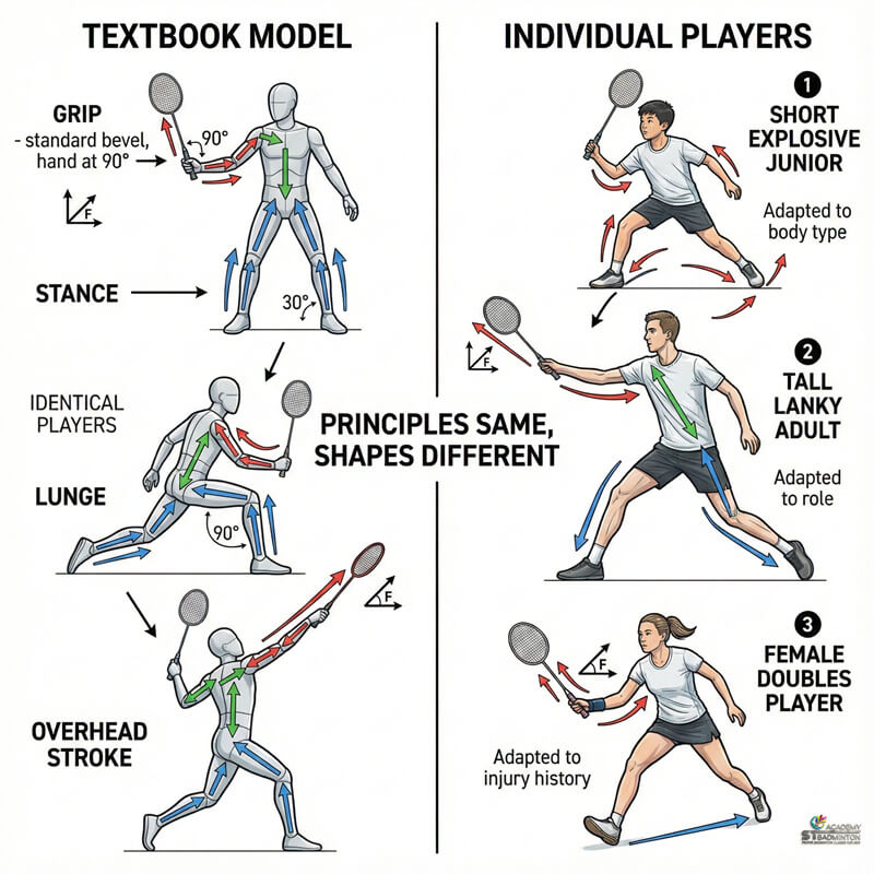 Adult player receiving swing modification advice for injury prevention in Setapak