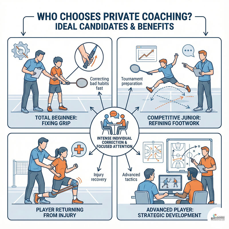 말레이시아 쿠알라룸푸르 성인 배드민턴 기술 | 개인 레슨 드롭샷 교정