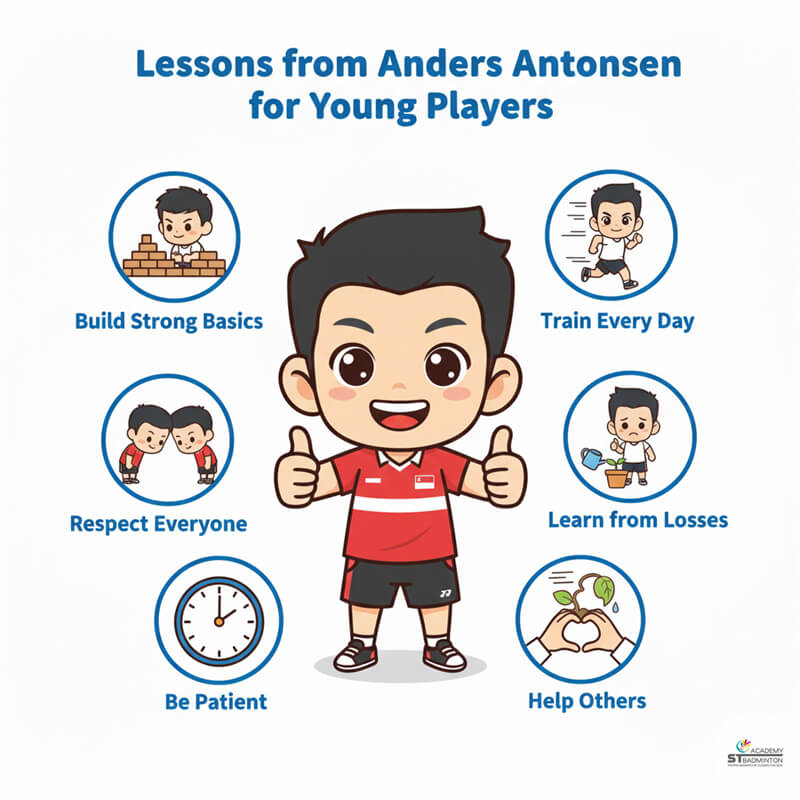 Anders Antonsen celebrating tournament victory representing Denmark with trophy