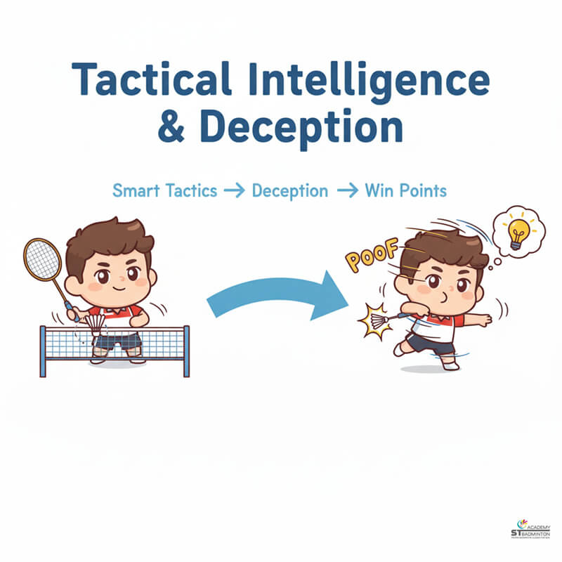 Anders Antonsen demonstrating tactical intelligence and deceptive strokes during intense rally
