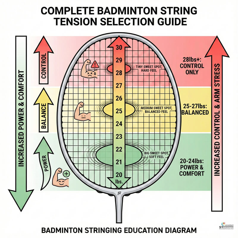 Badminton racket stringing and tension checking at ST Badminton Academy near Cheras and Petaling Jaya
