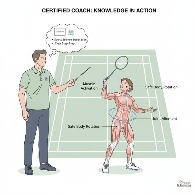 Certified badminton coach using sports science knowledge to teach small group in Setapak and Selayang