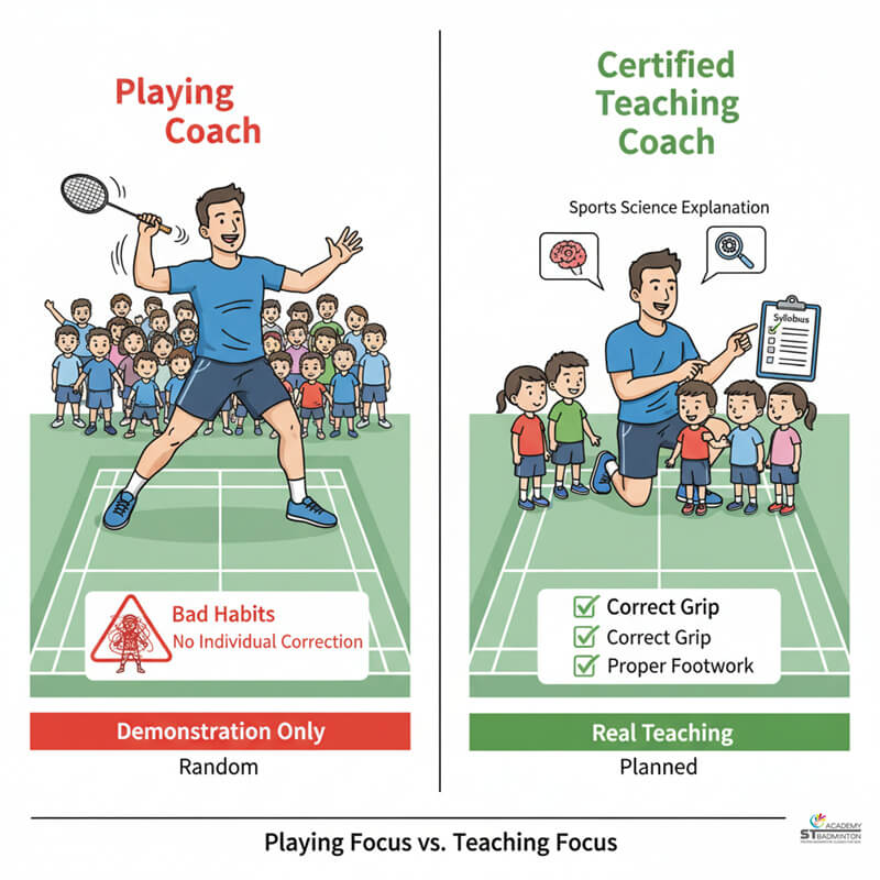 Child learning proper grip from certified coach who knows how to teach not just play in Setapak KL