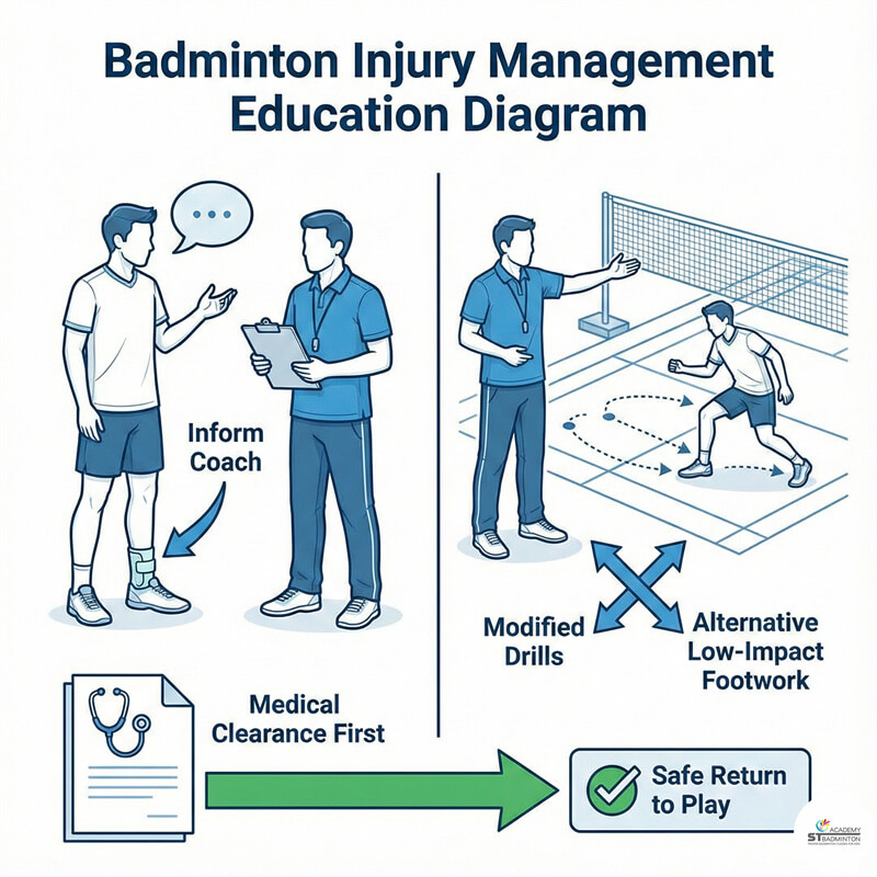 Kuala Lumpur huấn luyện cầu lông | điều chỉnh bài tập cho học viên có chấn thương cũ