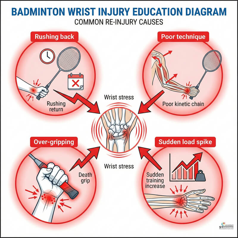 Coach demonstrating proper wrist movement for badminton in Setapak Kuala Lumpur