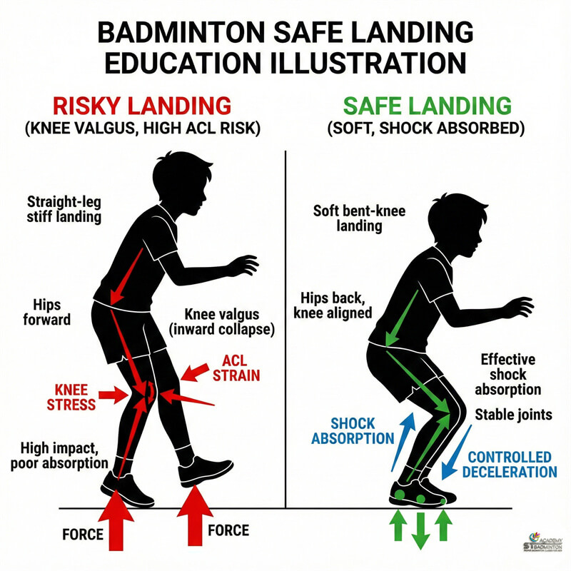 Huấn luyện viên minh họa di chuyển đổi hướng an toàn để giảm căng thẳng ACL tại Kuala Lumpur Malaysia | phòng tránh chấn thương cầu lông