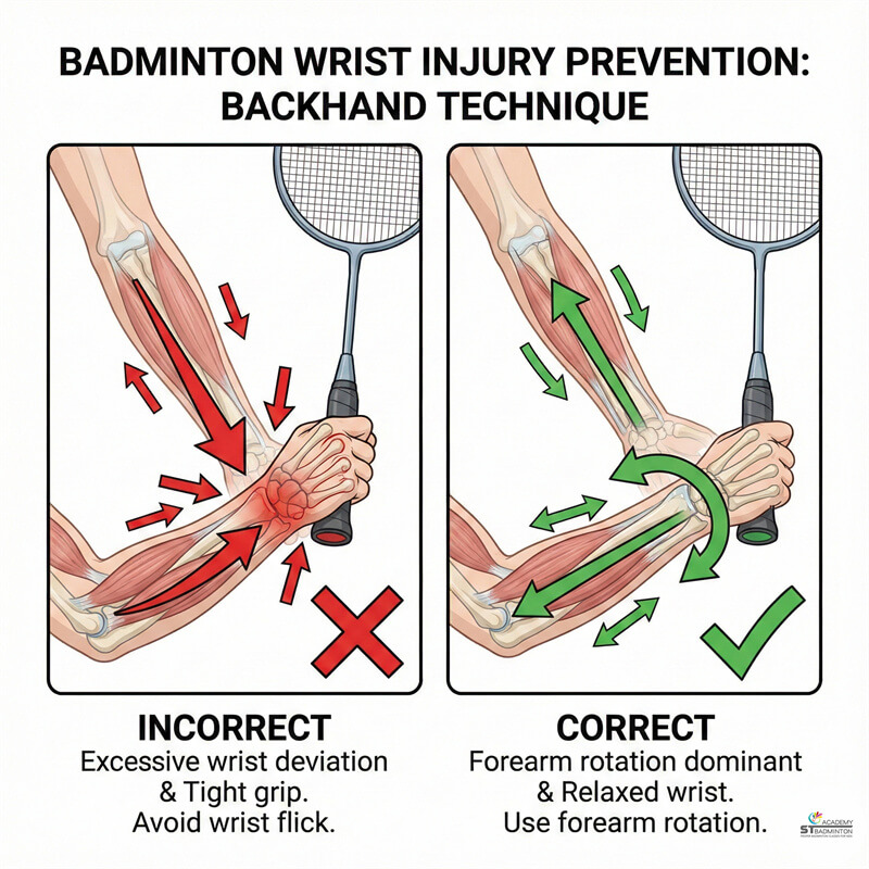 Gentle forearm warm-up for badminton athletes at a training hall near Setapak
