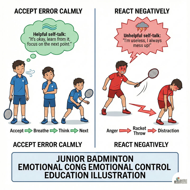 Group of kids learning mental toughness and match routines at a badminton academy in Kuala Lumpur