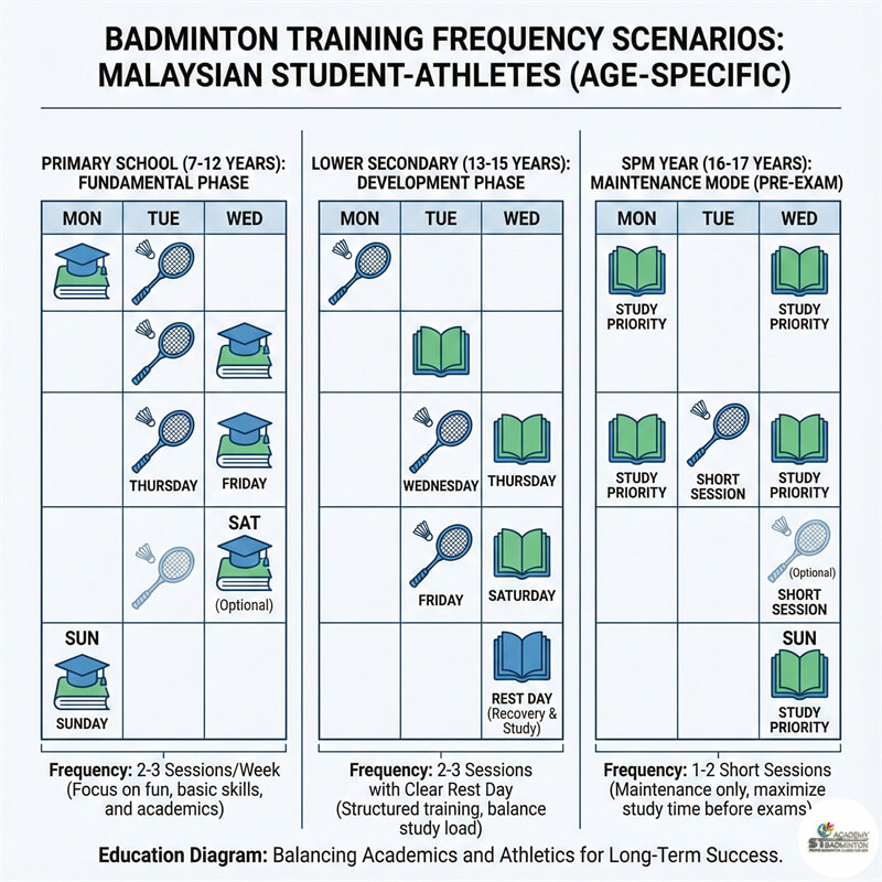Cheras 및 Kepong 배드민턴 홀에서 학업과 운동 균형 논의 | 학생 그룹