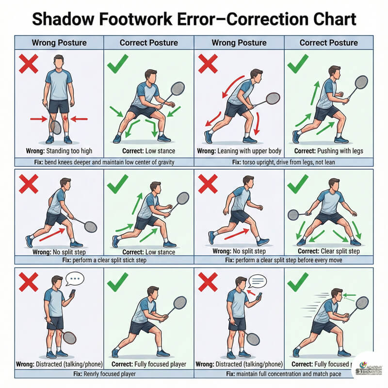 High intensity badminton shadow movement practice for adults in Kepong