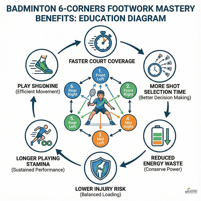 말레이시아 Setapak 및 Wangsa Maju 인근 풋워크 훈련 중 전방 코너로 런지하는 청소년 선수