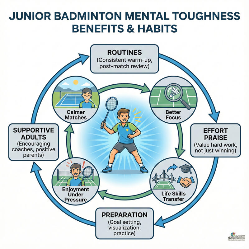 Junior players building confidence in Kuala Lumpur hall through teamwork drills