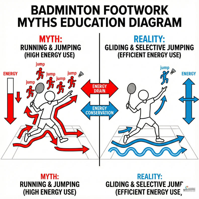 Setapak 인근 풋워크 훈련 중 전방 코너 런지를 연습하는 청소년 선수들