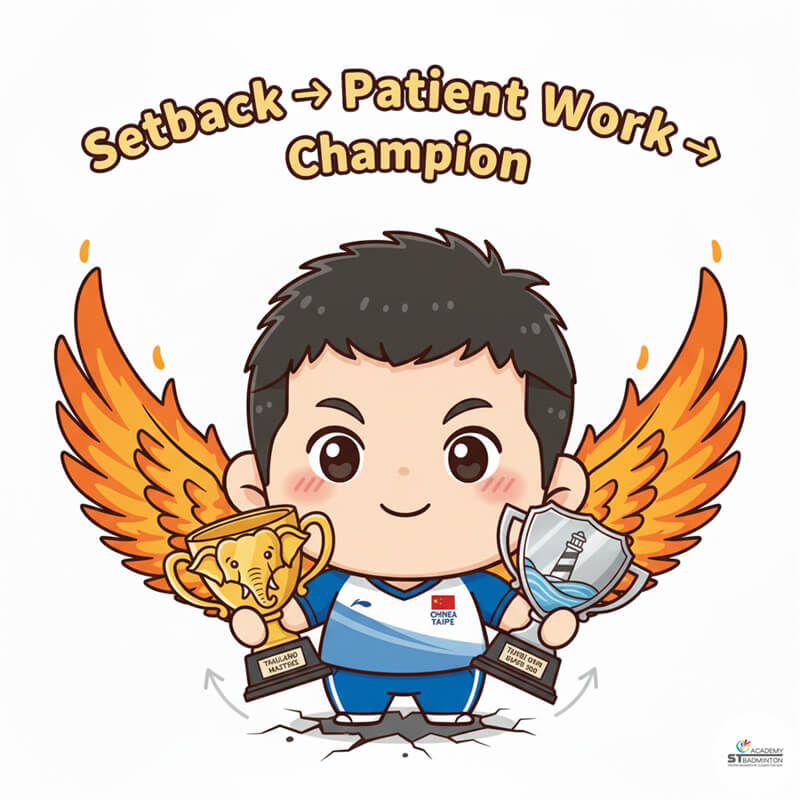 LIN Chun-Yi showing smooth movement and steady defence during long rally