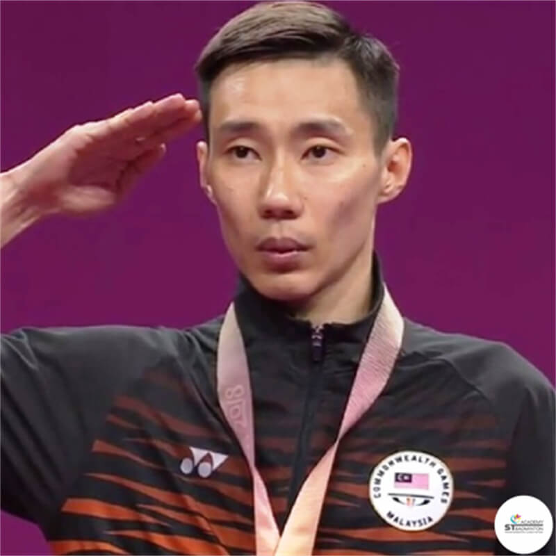 Lee Chong Wei Malaysia professional badminton player in men's singles action