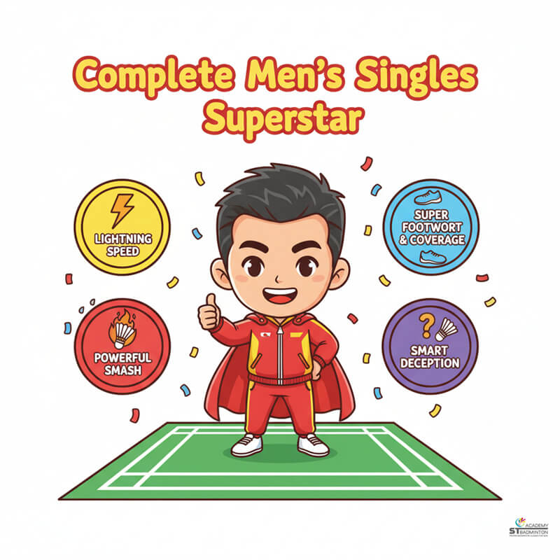 Lee Chong Wei demonstrating exceptional footwork and court coverage in match