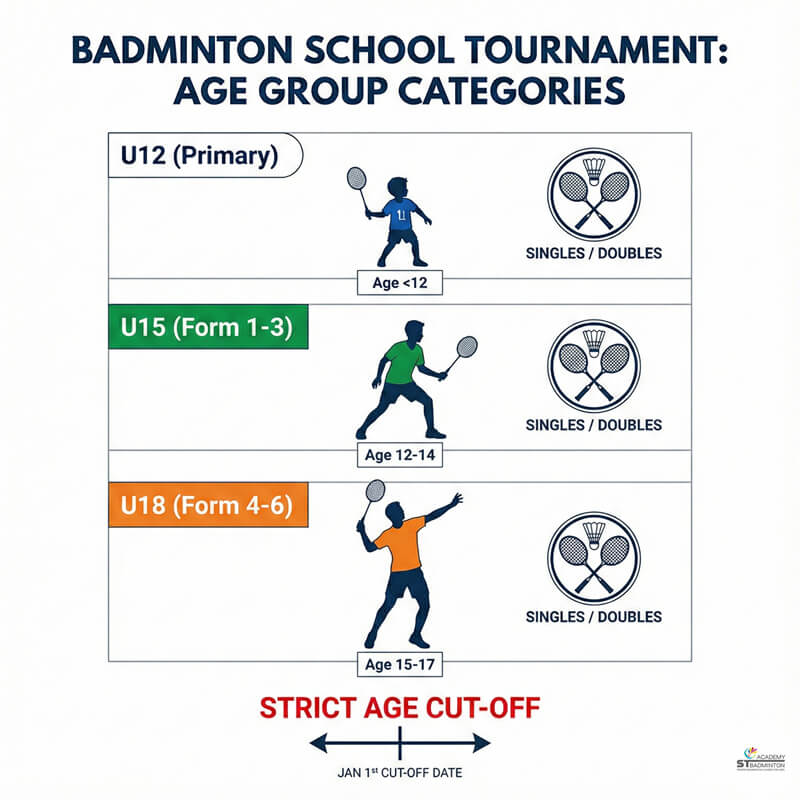 Các tuyển thủ cầu lông học đường MSSM xếp hàng trước trận đấu quốc gia tại Kuala Lumpur | trải nghiệm thi đấu chuyên nghiệp